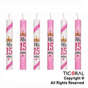 KIT DECO TORTA MIS 15 (12 UNIDADES)